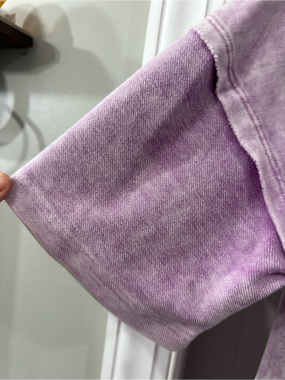 Lavender Mineral-Wash Pullover Tee - Picture 5 of 7